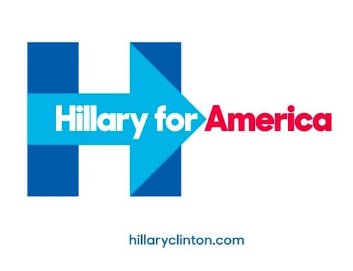 The Hillary Clinton campaign identity designed by Michael Bierut and his team at Pentagram.