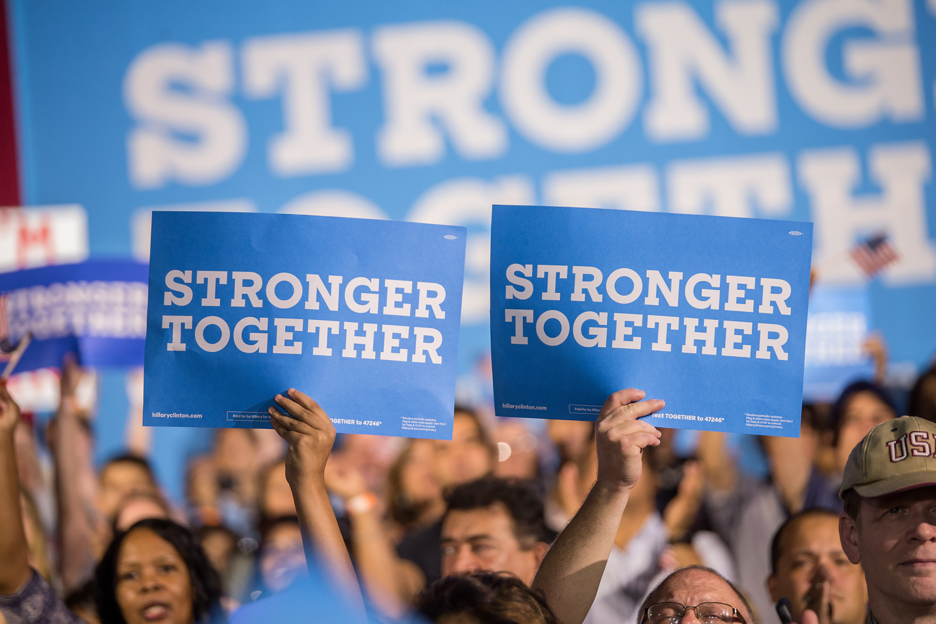 Hillary Clinton Stronger Together Signage